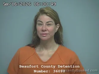 Mugshot of Janelle Elaine Stewart booked in Beaufort County, South Carolina on September 16, 2026