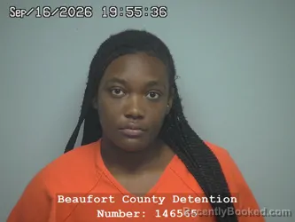 Mugshot of Khristianna Kameil Wilson booked in Beaufort County, South Carolina on September 16, 2026