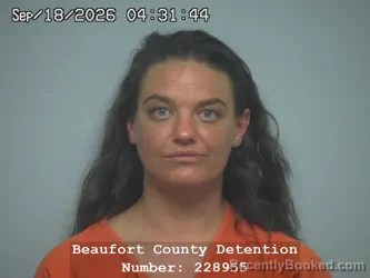 Mugshot of Willowtree Cobain Quinn Fowler booked in Beaufort County, South Carolina on September 18, 2026