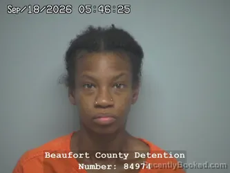 Mugshot of Briana Yvette Madison booked in Beaufort County, South Carolina on September 18, 2026
