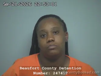 Mugshot of Raven Amanda Grant booked in Beaufort County, South Carolina on September 21, 2026
