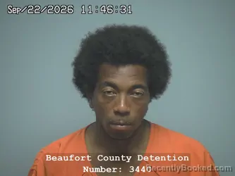 Mugshot of Jacob Washington booked in Beaufort County, South Carolina on September 22, 2026