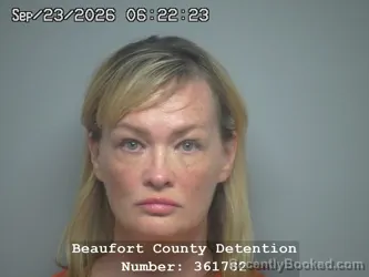 Mugshot of Stephanie Henderson booked in Beaufort County, South Carolina on September 23, 2026
