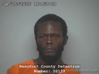 Mugshot of Quincy Darnell Delaney booked in Beaufort County, South Carolina on September 26, 2026