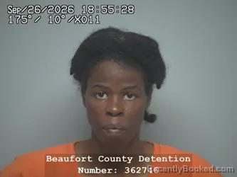 Mugshot of Danielle Shenee Mcdaniel Jones booked in Beaufort County, South Carolina on September 26, 2026