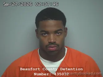 Mugshot of Micah Allen Benson booked in Beaufort County, South Carolina on September 27, 2026