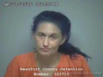 Mugshot of Tina Marie Ann Brown booked in Beaufort County, South Carolina on September 27, 2026