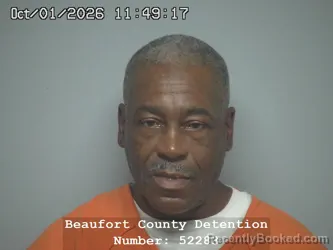 Mugshot of Isaiah Washington booked in Beaufort County, South Carolina on October 1, 2026