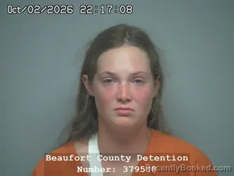 Mugshot of Kierstin M Griffith booked in Beaufort County, South Carolina on October 2, 2026
