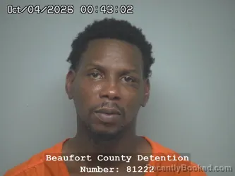 Mugshot of Charles Isiah Brown booked in Beaufort County, South Carolina on October 4, 2026
