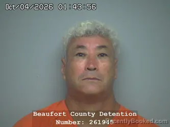 Mugshot of Esteban Eduardo Miralla booked in Beaufort County, South Carolina on October 4, 2026