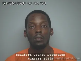 Mugshot of Dashaun Espy Johnson booked in Beaufort County, South Carolina on October 4, 2026