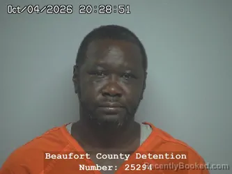 Mugshot of Shernon Romont Jenkins booked in Beaufort County, South Carolina on October 4, 2026
