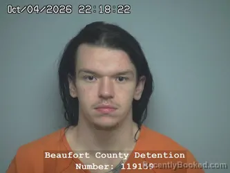 Mugshot of Maximilian Alec Wiskwood booked in Beaufort County, South Carolina on October 4, 2026