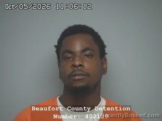 Mugshot of Desmond Antonio Tyreke Jenkins booked in Beaufort County, South Carolina on October 5, 2026