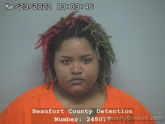 Mugshot of Carletha Rena'h Benning booked in Beaufort County, South Carolina on October 5, 2026