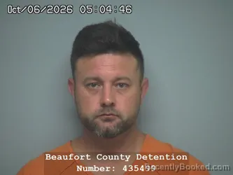Mugshot of Beau Thomas Knoch booked in Beaufort County, South Carolina on October 6, 2026