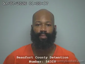 Mugshot of Isaac Edward Ramsey Johnson booked in Beaufort County, South Carolina on October 7, 2026