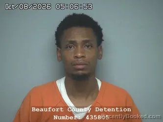 Mugshot of Ben Antoine Edwards booked in Beaufort County, South Carolina on October 8, 2026