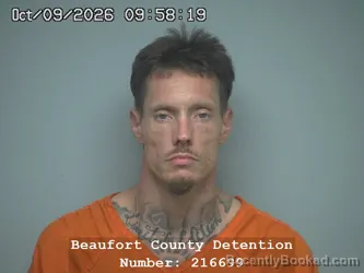 Mugshot of Robert Joseph Trout booked in Beaufort County, South Carolina on October 9, 2026
