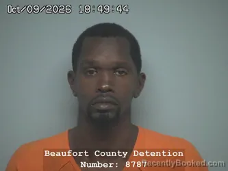 Mugshot of Eric Llasalle Williams booked in Beaufort County, South Carolina on October 9, 2026