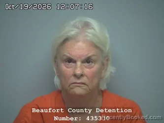 Mugshot of Angela Gail Barbano booked in Beaufort County, South Carolina on October 19, 2026