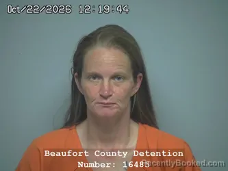 Mugshot of Brittany Lauren Baker booked in Beaufort County, South Carolina on October 22, 2026