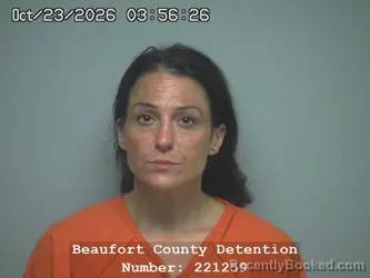 Mugshot of Lauren Ann Newell booked in Beaufort County, South Carolina on October 23, 2026
