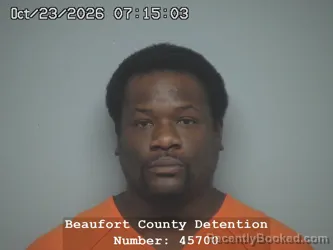 Mugshot of Devon Joshawn Washington booked in Beaufort County, South Carolina on October 23, 2026