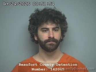 Mugshot of Travis C Ludwig Hodges booked in Beaufort County, South Carolina on October 24, 2026