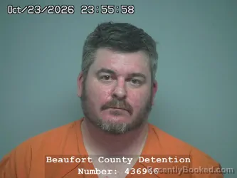 Mugshot of Steven Andrew Brooks booked in Beaufort County, South Carolina on October 24, 2026