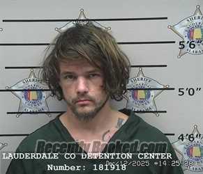 Booking photo from Lauderdale County, Alabama