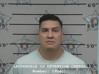 Mugshot of Angel Eduardo Serna Carranza booked in Lauderdale County, Alabama on August 15, 2026