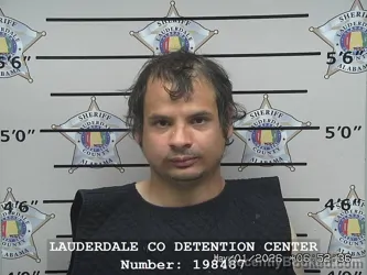 Mugshot of JOHN CURTIS PADILLA booked in Lauderdale County, Alabama on April 29, 2026