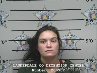 Mugshot of Madelyn Grace Peters booked in Lauderdale County, Alabama on July 25, 2026