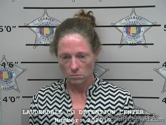 Mugshot of KIMBERLY FAITH WOOD booked in Lauderdale County, Alabama on June 14, 2026