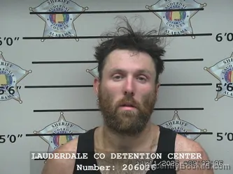 Mugshot of JOSHUA GERALD MICHAEL SCHUTZ booked in Lauderdale County, Alabama on July 11, 2026