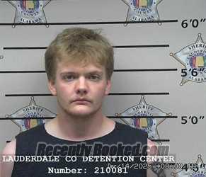 Booking photo from Lauderdale County, Alabama