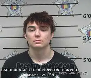 Booking photo from Lauderdale County, Alabama