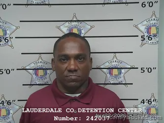 Mugshot of DAMION JARMAR MCDANIEL booked in Lauderdale County, Alabama on April 22, 2026