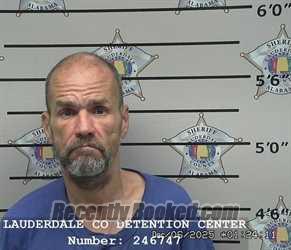 Booking photo from Lauderdale County, Alabama