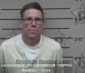 Booking photo from Lauderdale County, Alabama