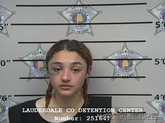 Mugshot of ZOEY EVE SILVA booked in Lauderdale County, Alabama on June 5, 2026