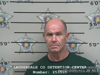 Mugshot of Ronald Shaffer Gatlin booked in Lauderdale County, Alabama on August 25, 2026