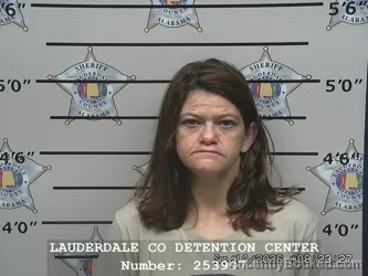 Mugshot of Amy Danielle Mitchell booked in Lauderdale County, Alabama on September 13, 2026
