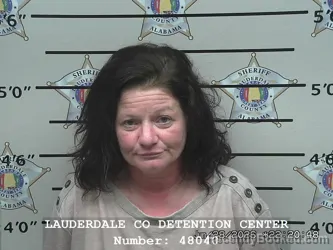 Mugshot of LORI LEE GLOVER booked in Lauderdale County, Alabama on June 28, 2026