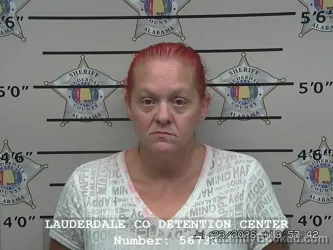 Mugshot of Amanda Leigh Sherer booked in Lauderdale County, Alabama on July 23, 2026