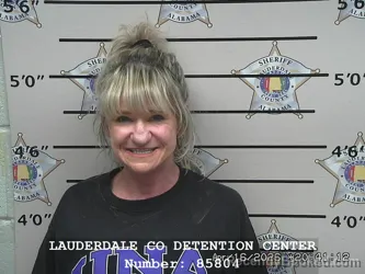 Mugshot of BARBARA ANN BORDEN booked in Lauderdale County, Alabama on April 16, 2026