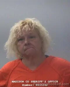 Mugshot of Kim E Thomas booked in Madison County, Alabama on August 6, 2026