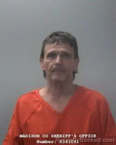 Mugshot of Gregory A Sullivan booked in Madison County, Alabama on August 21, 2026